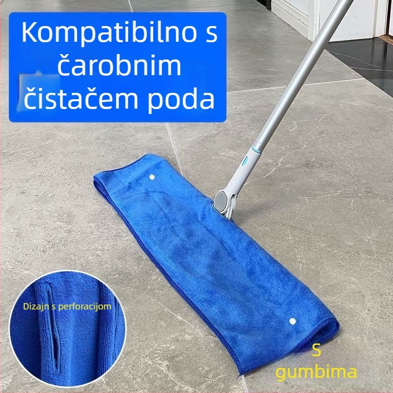 Fabrika prilagođeni čarobni mop s perforiranim krpom, višenamjenski mop s debelim poklopcem, upijajući i bez vlakana