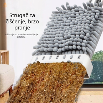 Chenille plosn mop za kućnu uporabu, debeli prošireni glava, čišćenje jednim pokretom, izdržljiv i jednostavan za korištenje bez dodirivanja