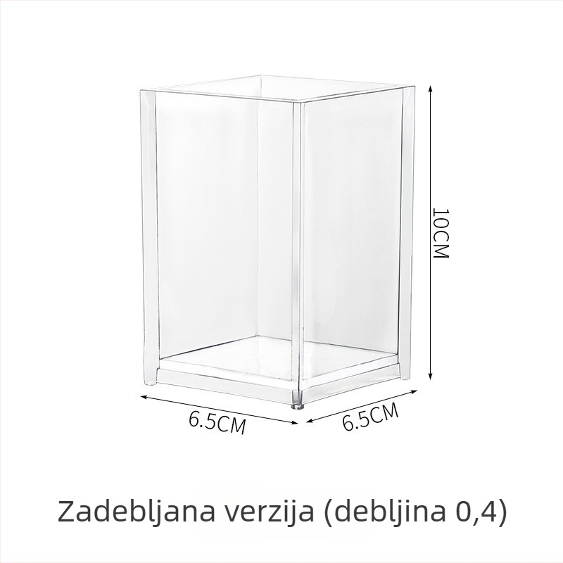 Prozirni akrilni stolni organizator za uredski pribor i četkice za šminku, višenamjensko skladište