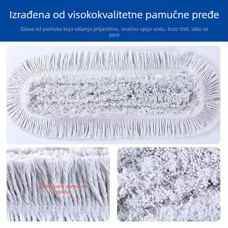 Veliki mop za prašinu s vijčanim spojem za velike površine, industrijski mop za tvorničke radionice