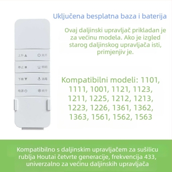 Daljinski upravljač za Haotaitai/Taitai Le Oupai automatski uspravni pametni električni sušilac za odjeću, 4. i 5. generacija
