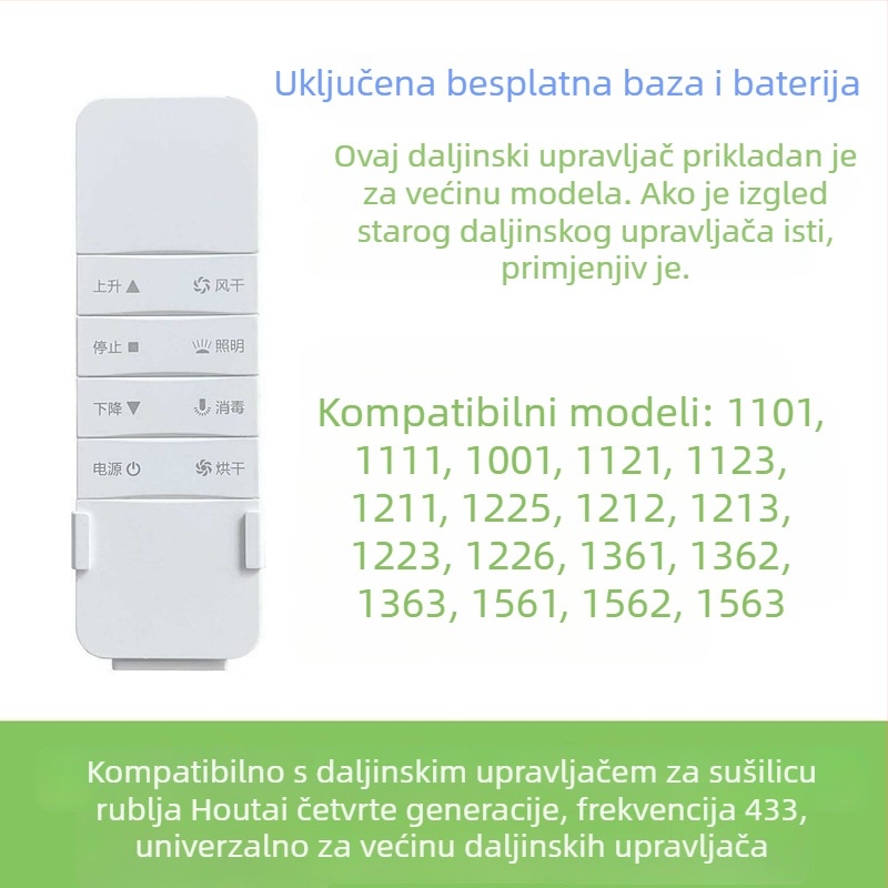 Daljinski upravljač za Haotaitai/Taitai Le Oupai automatski uspravni pametni električni sušilac za odjeću, 4. i 5. generacija