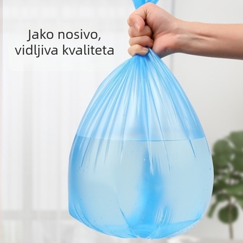 Jednokratne crne vreće za smeće s ravnim otvorom, debele, od polietilena, za kućnu upotrebu