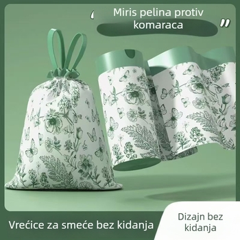 Vreće za smeće s dvostrukim užetom za kućnu upotrebu, crne, velike, debele plastične vreće za kuhinju