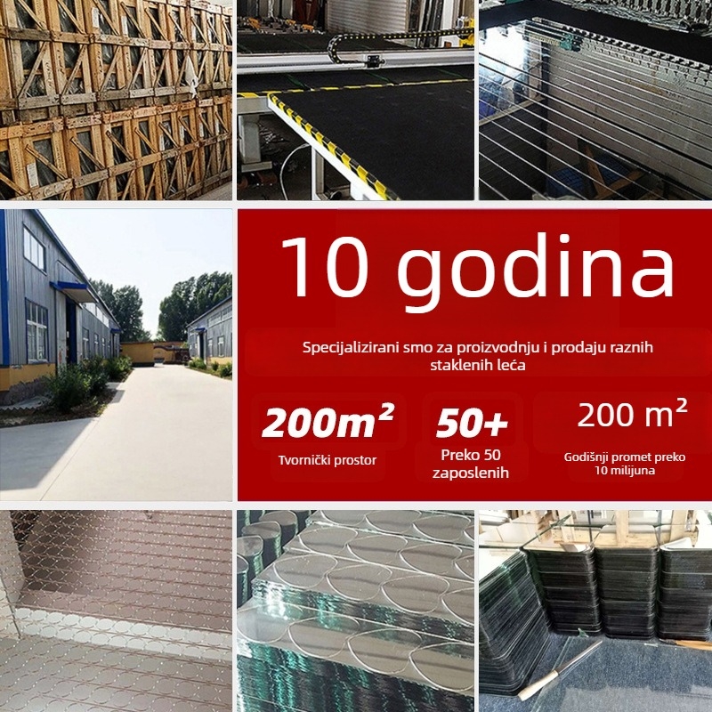LED ogledalo za šminku s staklenom lećom, jednoslojno nepravilno malo ogledalo, DIY rezanje neoblikovanih staklenih kozmetičkih ogledala