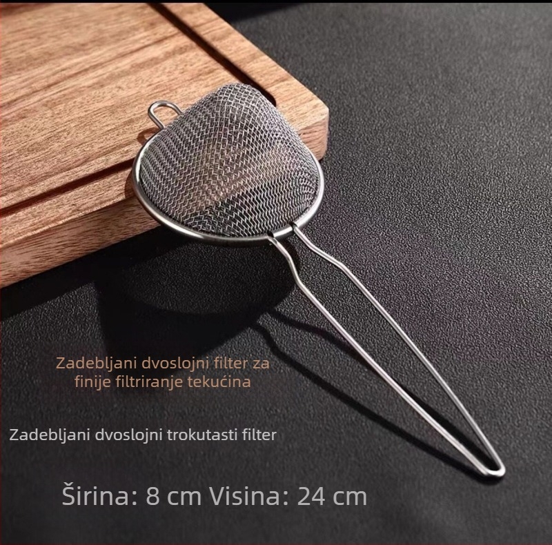 Barmanski filtr za led, dvostruki sloj filter kašika za koktel