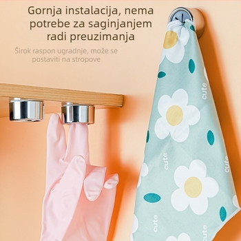 Japanski stil kreativni držač za ručnike bez bušenja, kuhinjski držač krpa i ručnika, 2 komada
