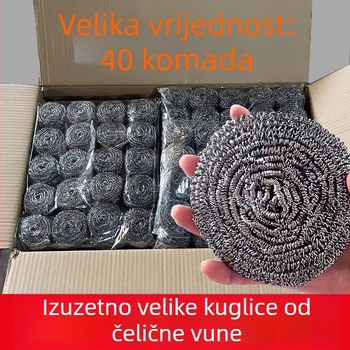 Četka od nehrđajućeg čelika s drškom – za posude, lonce i zdjele, kuhinjsko čišćenje za domaću i komercijalnu upotrebu