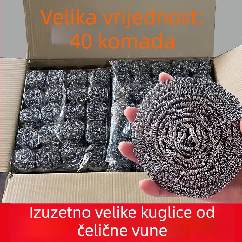 Četka od nehrđajućeg čelika s drškom – za posude, lonce i zdjele, kuhinjsko čišćenje za domaću i komercijalnu upotrebu