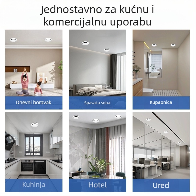 Okružni pritisni prirodni ulaz/izlaz zraka za unutarnji sustav svježeg zraka, s filtracijom i smanjenjem buke (ABS plastika)