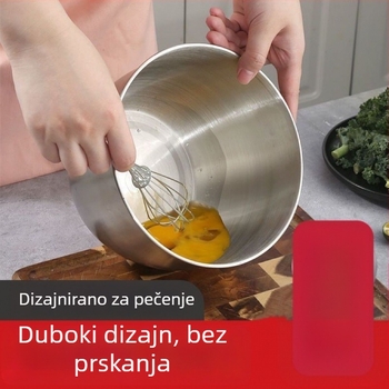 Posuda od nehrđajućeg čelika 304, prehrambene klase, za kuhinju – kuhanje, pečenje, mućenje jaja, krema i miješenje tijesta