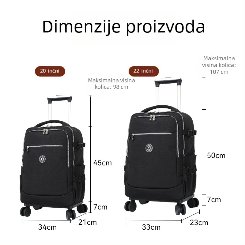 Putni ruksak na kotačima s univerzalnim kotačićima, novi model, kapacitet 20–35 L, sklopivi, unisex