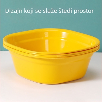 Dječja plastična umivalica za lice s crtanim motivom patkica s cvijećem, kvadratni kompaktni dizajn
