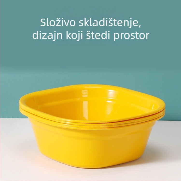 Dječja plastična umivalica za lice s crtanim motivom patkica s cvijećem, kvadratni kompaktni dizajn