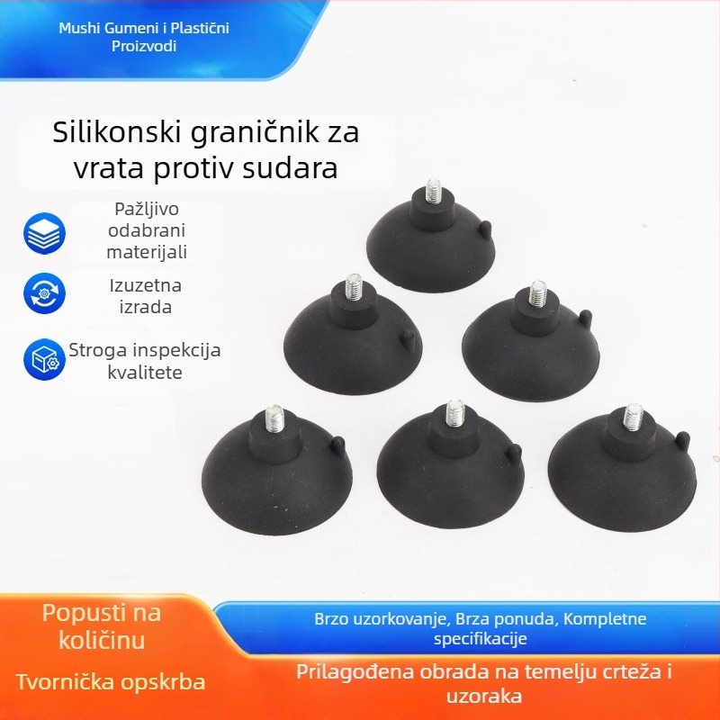 Silicone door stopper s debelim zaštitnim jastučićima protiv sudara, zaštitne naljepnice za bravu, bezbušenje ručki, ručni moderni minimalistički stil