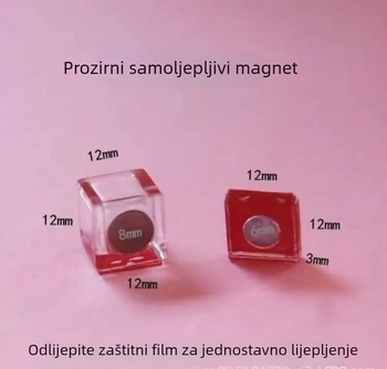 Prozirni akrilni magnetni držač za vrata sa samoljepljivim kristalnim plastičnim perlama