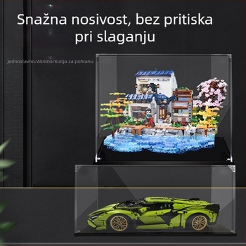 Prozirna akril kutija za izlaganje za model građevnih blokova Dali Erhai Moon