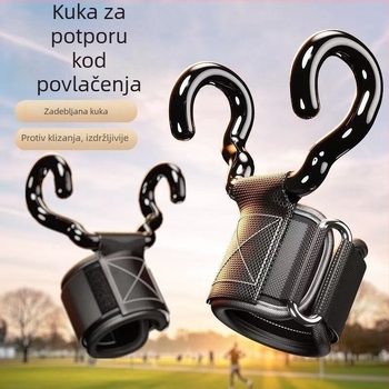 Rukavice za podršku zgloba za zgibove s pomoćnim kukom, protuklizni grip za mrtvo dizanje, unisex