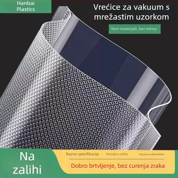 Vreće za vakuum s mrežastim uzorkom za pakiranje hrane, vreće za vakuum prehrambene kvalitete, kompatibilne s mašinama za pečaćenje, za čuvanje kuhanih namirnica