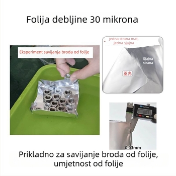 30 mm aluminijska folija za umjetnost i nastavu fizike, materijal za modeliranje brodoloma