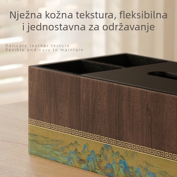 Kutija za maramice inspirirana dinastijom Song, modern kineski dizajn za dom i dnevni boravak, elegantan izgled s daljinskim upravljanjem, skladištenje za stolić za kavu 2026