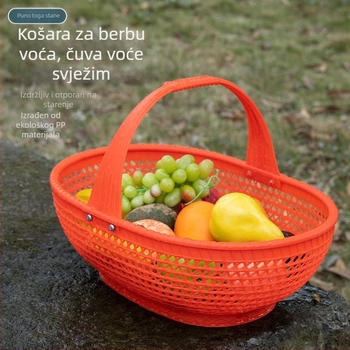 Kućna košara za skladištenje, prijenosna košara za voće i povrće, kuhinjska pletena košara
