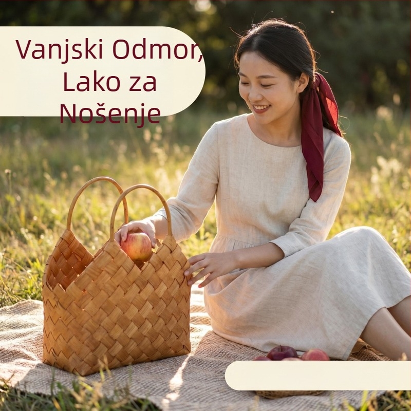 Nova kineska stil, ručno pletena košarica od drvenih čipova za Mooncakes i Zongzi u pakiranje darova