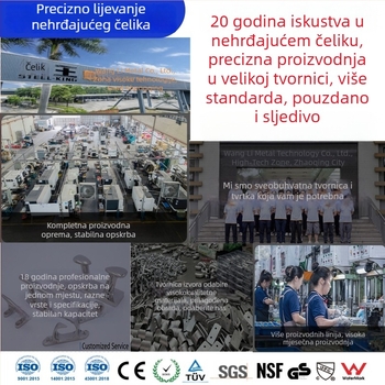 Prilagođeni šarka od nehrđajućeg čelika s preciznim lijevanjem, teški šarka za industrijsku opremu, skrivena šarka