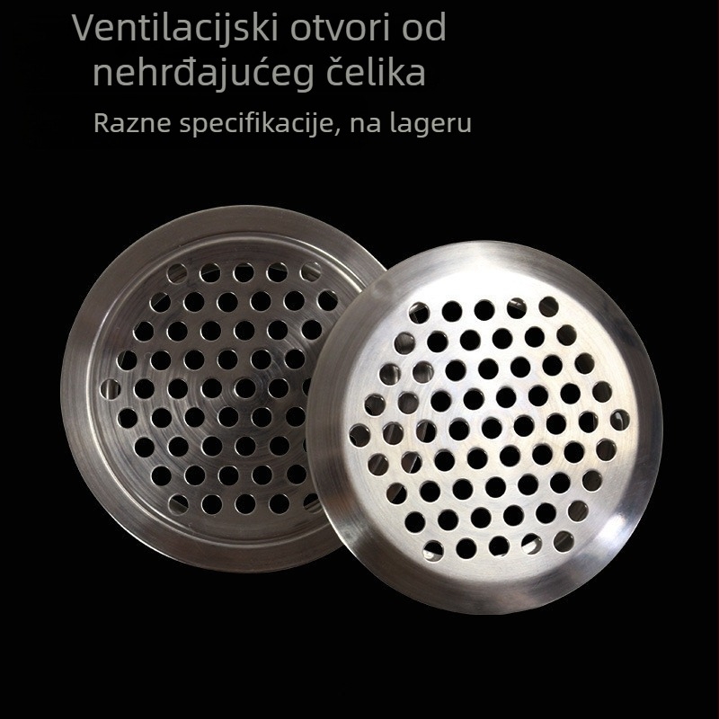 Nerđajući čelični prozračan poklopac za garderobe i ormariće, mreža za ventilaciju i otpornost na vlagu, kapica za odvod topline