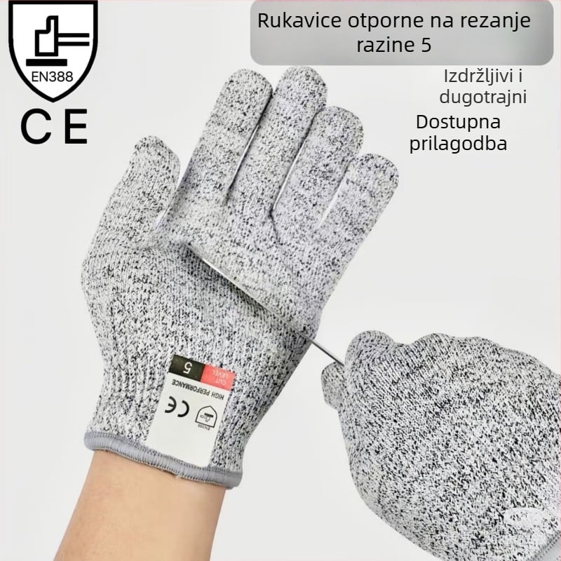 Rukavice otporne na rezanje, protuklizne, otporne na probijanje, kuhinjske i prehrambene, za vanjsku upotrebu, otporne na habanje, zaštita od prašine za vrt