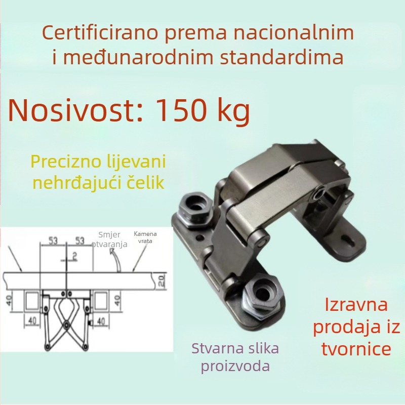 Suhe šarke za kamena vrata, nevidljive, teške 150 kg, nehrđajući čelik, debljine 2,5 mm, moderan minimalistički stil, vrata protupožarnog ormarića