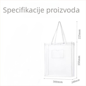 Prozirna torba za pohranu dokumenata za ispite, dvostruki sloj debela vodootporna torba za dokumente
