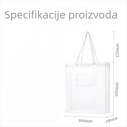 Prozirna torba za pohranu dokumenata za ispite, dvostruki sloj debela vodootporna torba za dokumente