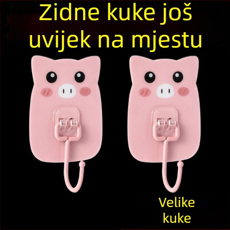 Slatka životinjska kuka s ljepilom – snažna, bez tragova, bez bušenja, za vrata, kupaonicu i hladnjak