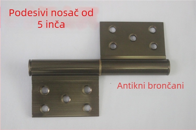 Aluminijska šarka za kupaonska vrata, oblik zastave, 5 inča, odvojiva, model 39