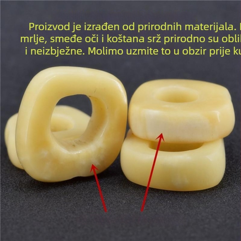 Prirodni kružni privjesak od kamilske kosti s Bodhi perlama i motivom zvijezda-mjesec, za lanac za pulover.