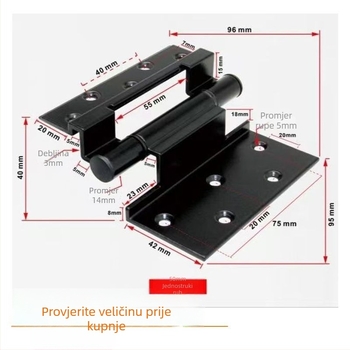 Aluminijski šarke od legure Type 4 za vrata i prozore – debeli šarki za prozore, pribor za šarke