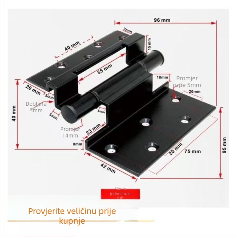 Aluminijski šarke od legure Type 4 za vrata i prozore – debeli šarki za prozore, pribor za šarke