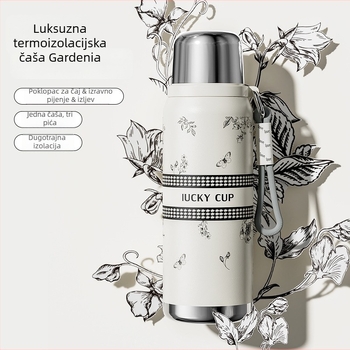 Gardenia pametna izolirana čaša s prikazom temperature, 316L nehrđajući čelik, velika kapaciteta, prijenosna za vanjsku upotrebu