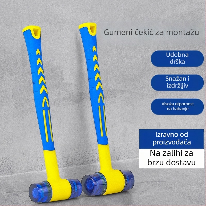 Gumeni čekić za umjetnost i rukotvorine, terenska upotreba, montaža vrata i prozora, masažni čekić