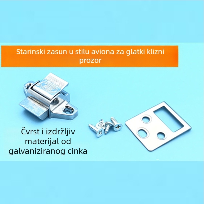 Brava za prozor od aluminijske legure za balkon, automatski opružni mehanizam za klizne prozore, glatko otvaranje, klasičan stil