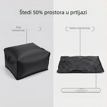 Vakuumska kompresijska torba za ruksak i prtljagu, velika kapaciteta, vodootporna, ispuštanje zraka, materijal s 13 slojeva