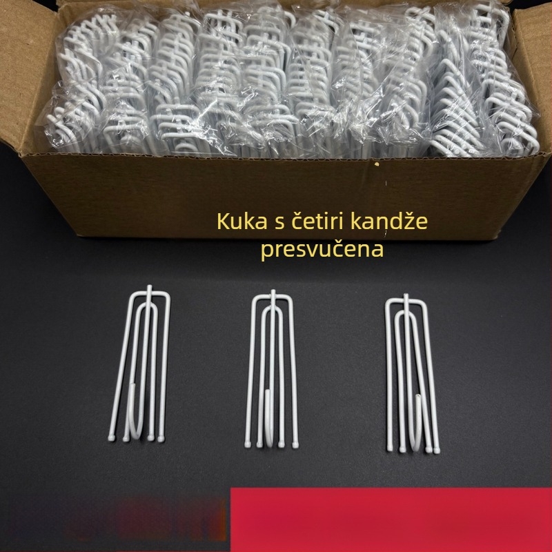 Nehrđajući čelični kuk za zavjese s četiri kandže i S kuka – dodaci za tkanine