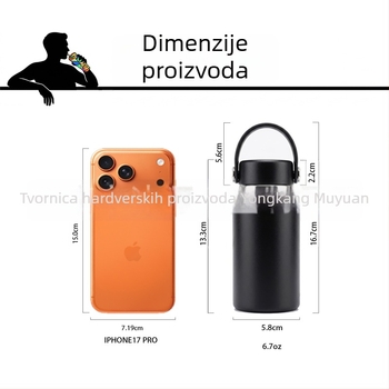 6.7 oz Mini Space Flask – vakuumski izolirana boca za vodu od 304 nehrđajućeg čelika, mini sportska boca