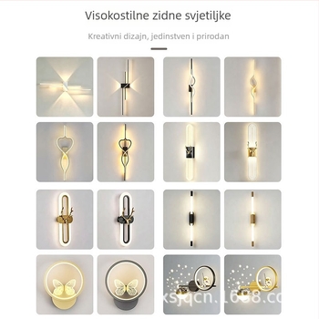 Valovita zidna svjetiljka za ulaz i hodnik, minimalističko ambijentalno osvjetljenje interijera