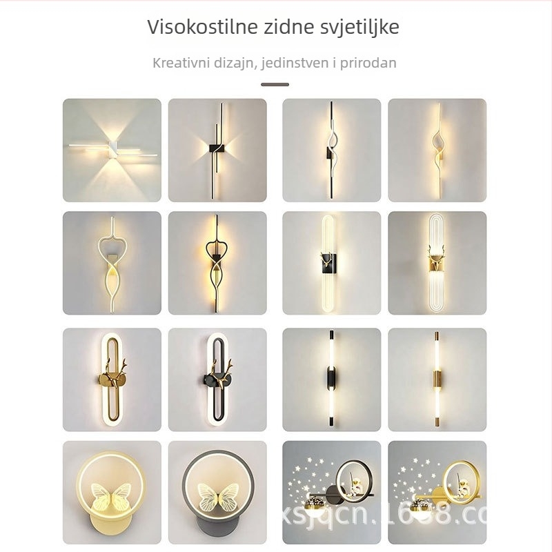 Valovita zidna svjetiljka za ulaz i hodnik, minimalističko ambijentalno osvjetljenje interijera