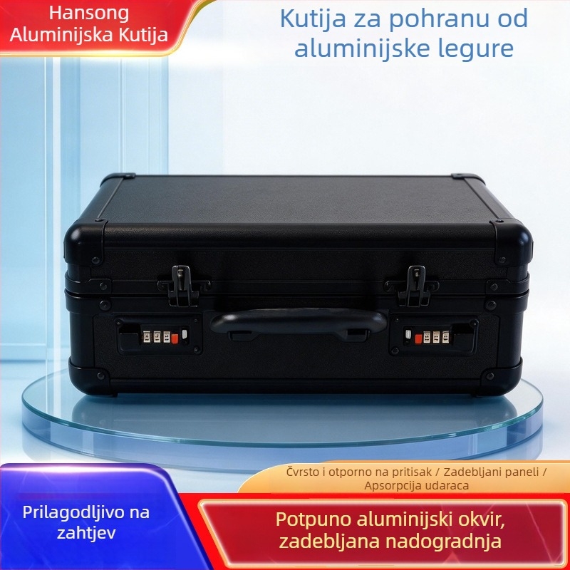 Višefunkcijska prijenosna kutija za alat od aluminijskog legura — debela vodootporna kutija za spremanje alata i precizne opreme