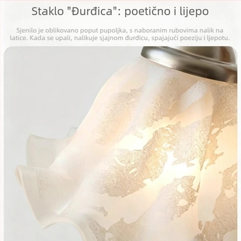 Francuska vintage zidna svjetiljka, kremasti retro stil, za spavaću sobu i dnevni boravak