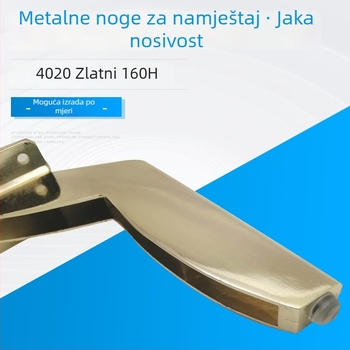 Nerđavi čelični nogice za namještaj s zlatnim završetkom – za kauč i stolove za kavu, model 4020