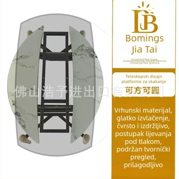 Bounce Rail dodaci za blagovaoni stol — klizne tračnice za stol, podizna okrugla platforma, višenamjenski regal, hardver od hladno valjanog čelika